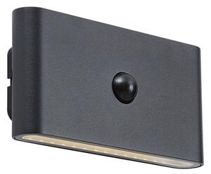 Czarna lampa ścienna z 4-stopniowym czujnikiem magnetycznym z możliwością ładowania LED - Batt