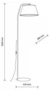 Lampa podłogowa TK Lighting FORMO BLACK 16185 czarna 160 cm E27 nowoczesna do salonu i sypialni