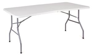 ASTOREO Składany stół ogrodowy - biały - Rozmiar wysokość 74 cm, blat stołu 180