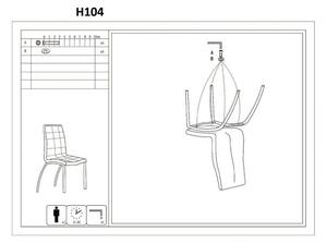 Krzesło H-104 szaro-białe SIGNAL