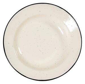 Beżowy emaliowany talerz deserowy ø 20 cm Doris – Sagaform