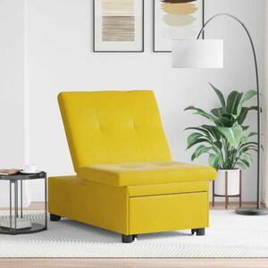 Nowoczesna sofa z funkcjÄ spania w aksamicie, Å¼Ã³Åta