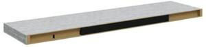 Półka ścienna, szarość betonu, 90 x 23,5 x 3,8 cm, mdf