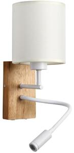 Brilagi Brilagi - LED Elastyczny kinkiet 1xE27/25W/230V + LED/3W dąb/biały/kremowy BG1563