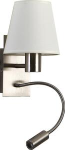 Brilagi Brilagi -LED Elastyczny kinkiet 1xE27/25W/230V+LED/3W matowy chrom/kremowy BG1552