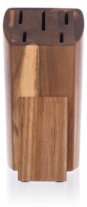 ASTOREO Stojak drewniany na 5 noży - drewno naturalne - Rozmiar 23x11x10 cm