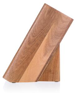 ASTOREO Stojak drewniany na 5 noży - drewno naturalne - Rozmiar 23x11x10 cm