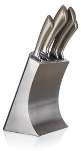 ASTOREO Zestaw noży METALLIC PLATINUM - stal nierdzewna - Rozmiar Dlugosć: 33,5 cm, 32 cm, 33,5