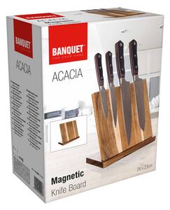 ASTOREO Magnetyczna deska na noże ACACIA - drewno naturalne - Rozmiar 26x23 cm