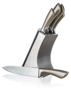 ASTOREO Zestaw noży METALLIC PLATINUM - stal nierdzewna - Rozmiar Dlugosć: 33,5 cm, 32 cm, 33,5