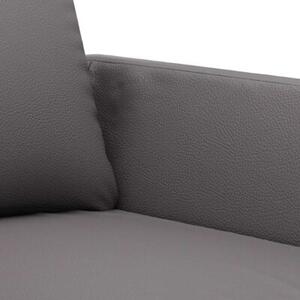 Sofa, 2-osobowa szary, 140 cm, sztuczna skÃ³ra