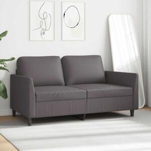 Sofa, 2-osobowa szary, 140 cm, sztuczna skÃ³ra