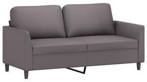 Sofa, 2-osobowa szary, 140 cm, sztuczna skÃ³ra