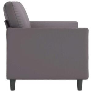 Sofa, 2-osobowa szary, 140 cm, sztuczna skÃ³ra