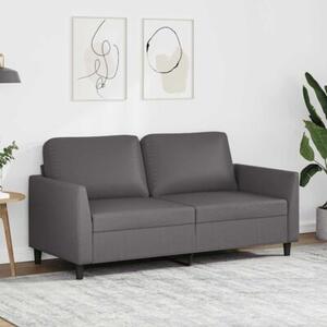 Sofa, 2-osobowa szary, 140 cm, sztuczna skÃ³ra