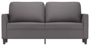 Sofa, 2-osobowa szary, 140 cm, sztuczna skÃ³ra