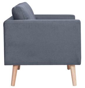 Sofa 3-osobowa, materiaÅowa, ciemnoszara