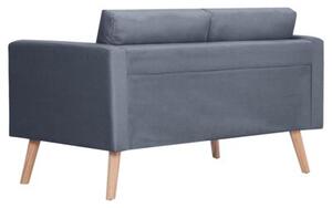 Sofa 2-osobowa, materiaÅowa, ciemnoszara