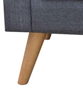Sofa 2-osobowa, materiaÅowa, ciemnoszara