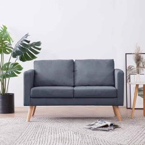 Sofa 2-osobowa, materiaÅowa, ciemnoszara