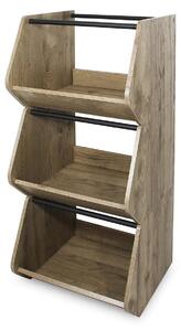 Organizer drewniany - Modułowy - 60 x 33 x 119,8 cm - Jasnobrązowy