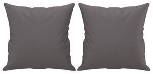 Sofa 2-osobowa z poduszkami, szara, 140 cm, sztuczna skÃ³ra