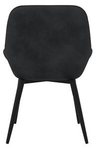 Krzesło Tapicerowane BiG 040 - Welur Czarne Dostawa 0Zł