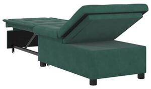 Nowoczesna sofa z funkcjÄ spania w aksamicie - ciemna zieleÅ