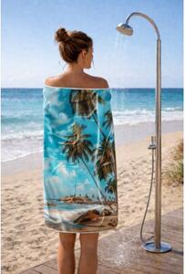 Ręcznik Plażowy Kąpielowy Szybkoschnący Na Basen 70x140cm Mikrofibra Palmy