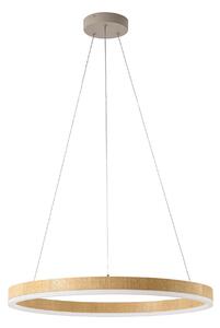 Lampa Wisząca Lucande, Thelma, ściemnialny, drewniany, jadalnia, tworzywo sztuczne, nowoczesny