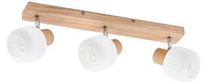 Lampy sufitowe Lindby, Darla, ściemnialny, drewniany, przedpokój, drewno