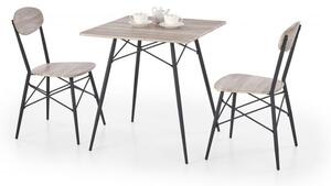 Zestaw KABIR kwadrat stół + 2 krzesła dąb san remo HALMAR