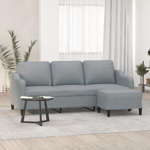 Sofa 3-osobowa z podnÃ³Å¼kiem, jasnoszara, 180 cm, tkaninÄ