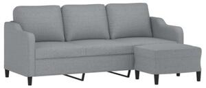 Sofa 3-osobowa z podnÃ³Å¼kiem, jasnoszara, 180 cm, tkaninÄ