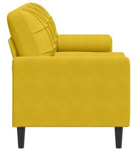 Sofa 3-osobowa z poduszkami, Å¼Ã³Åta, 180 cm, aksamit
