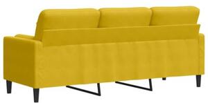 Sofa 3-osobowa z poduszkami, Å¼Ã³Åta, 180 cm, aksamit