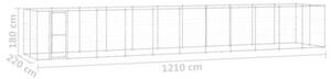 Kojec zewnętrzny dla psa, stal galwanizowana, 26,62 m²