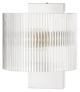 Lampa Ścienna Lucande, Meritt, ściemnialny, transparentny, salon, szkło, nowoczesny