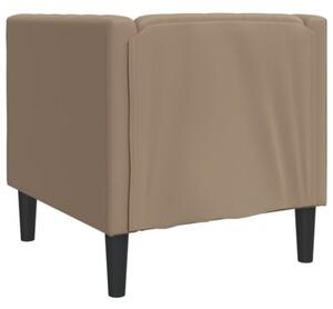Fotel chesterfield, cappuccino, tapicerowany sztucznÄ skÃ³rÄ