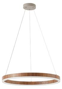 Lampa Wisząca Lucande, Thelma, ściemnialny, drewniany, jadalnia, tworzywo sztuczne, nowoczesny