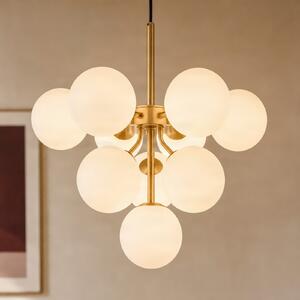 Lampa Wisząca Lucande, Peyton, ściemnialny, biały, jadalnia, szkło, design