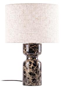 Lampa Stołowa Lucande, Marcella, beżowy, salon, tkanina | tekstylia, nowoczesny