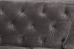 Sofa Chesterfield Modern Velvet Dark Grey 2-os