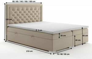 Łóżko kontynentalne z pikowanym wezgłowiem GUESS 200x200