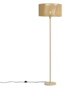 Lampa podłogowa beżowa z abażurem z papierowego sznurka 50/50/25 - Simplo