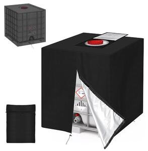 Pokrowiec na zbiornik IBC - 1000 litrów - 120 x 100 x 116 cm - Czarny - Wodoodporny