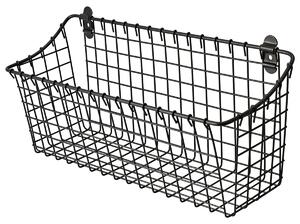 Półka na przyprawy ścienna - Organizer na przyprawy kuchenny - 40 x 14 x 18,5 cm - Żelazo - Szary emaliowany