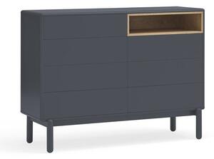 Ciemnoszara niska komoda 120x90 cm Corvo – Teulat