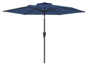 Parasol ogrodowy z oświetleniem LED granatowy