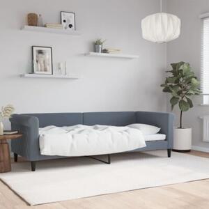 Sofa z funkcją spania, ciemnoszara, 80x200 cm, aksamitna